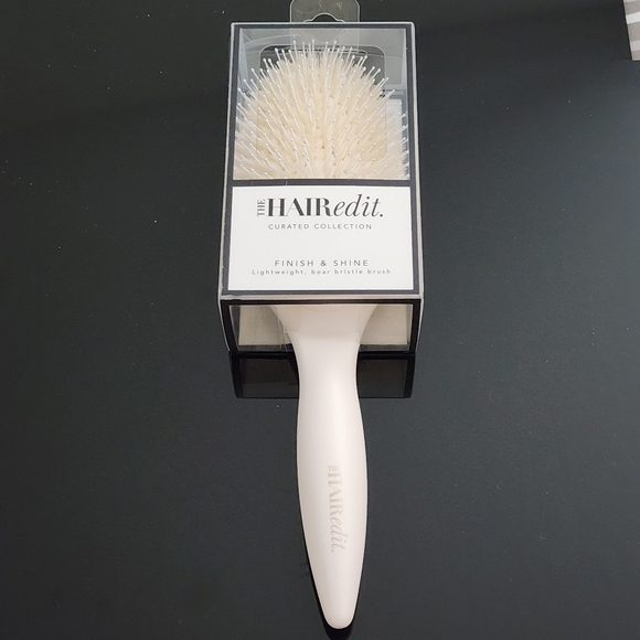 THE HAIR EDIT Cream Finish & Shine Boar Bristle Brush Curated Collection - NEW - Picture 2 of 6